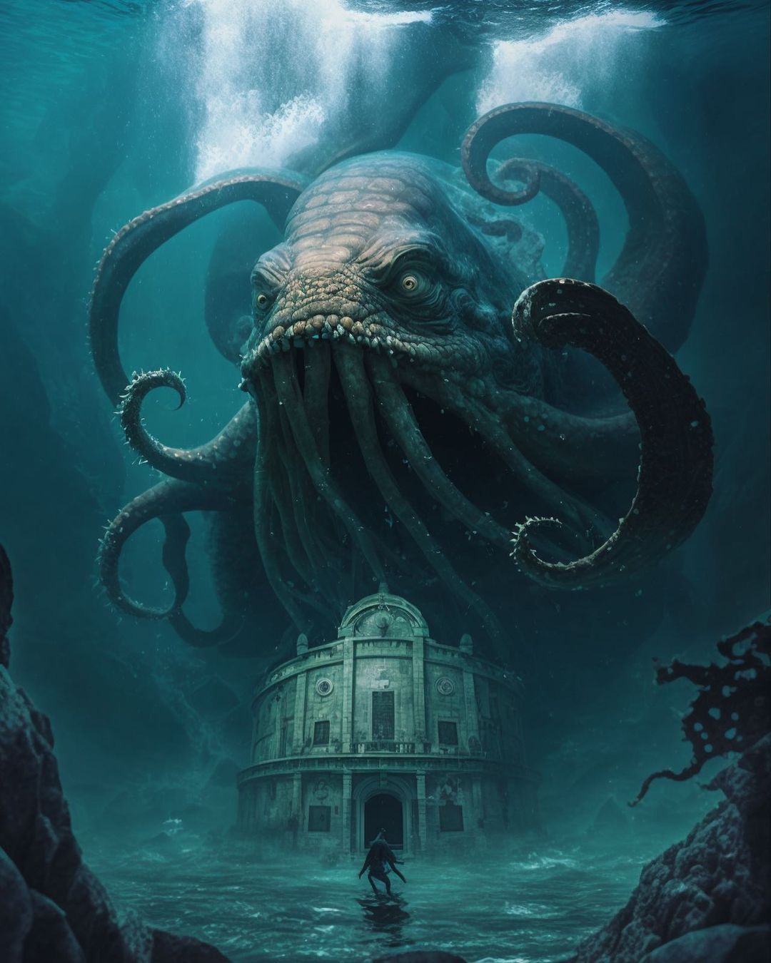 A Giant Octopus Lord Of The Sea - Zetu Quality AI Art